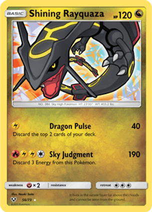 Carta Rayquaza Luminescente