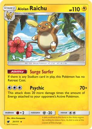 Carta Raichu de Alola