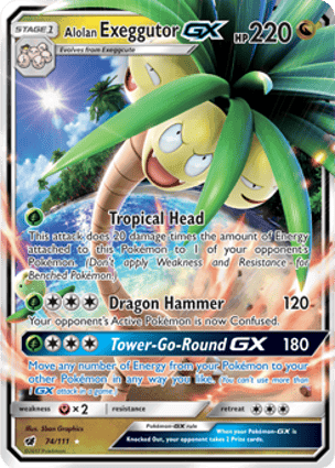 Carta Exeggutor de Alola-GXAlolan Exeggutor-GX