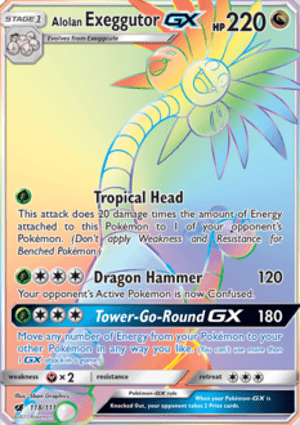 Carta Exeggutor de Alola-GXAlolan Exeggutor-GX